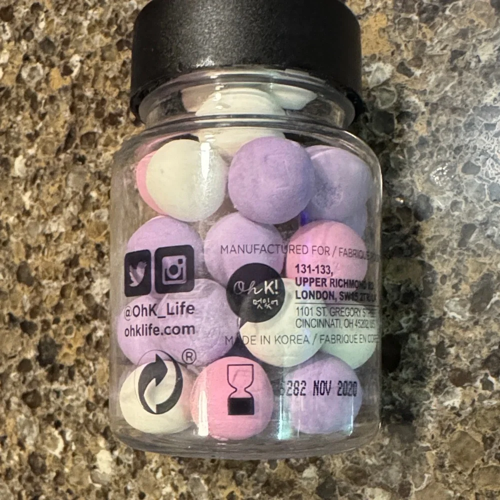 Chok Chok Cleansing Clay Beads - Purple, Pink, White w/Natural Minerals